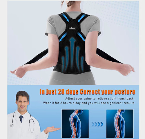 Zshequ posture corrector back - posture,