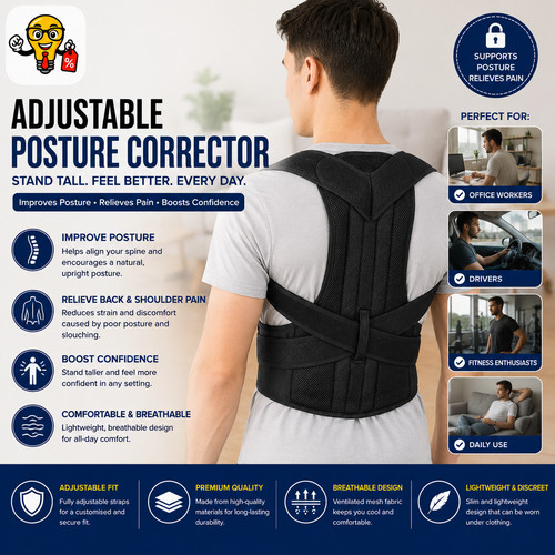 Adjustable posture corrector - posture,