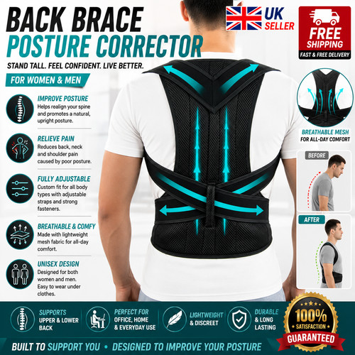 Back brace posture corrector - brace,