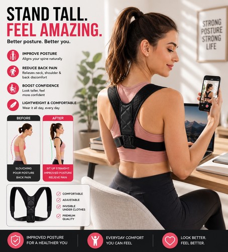 Adjustable posture corrector - posture,